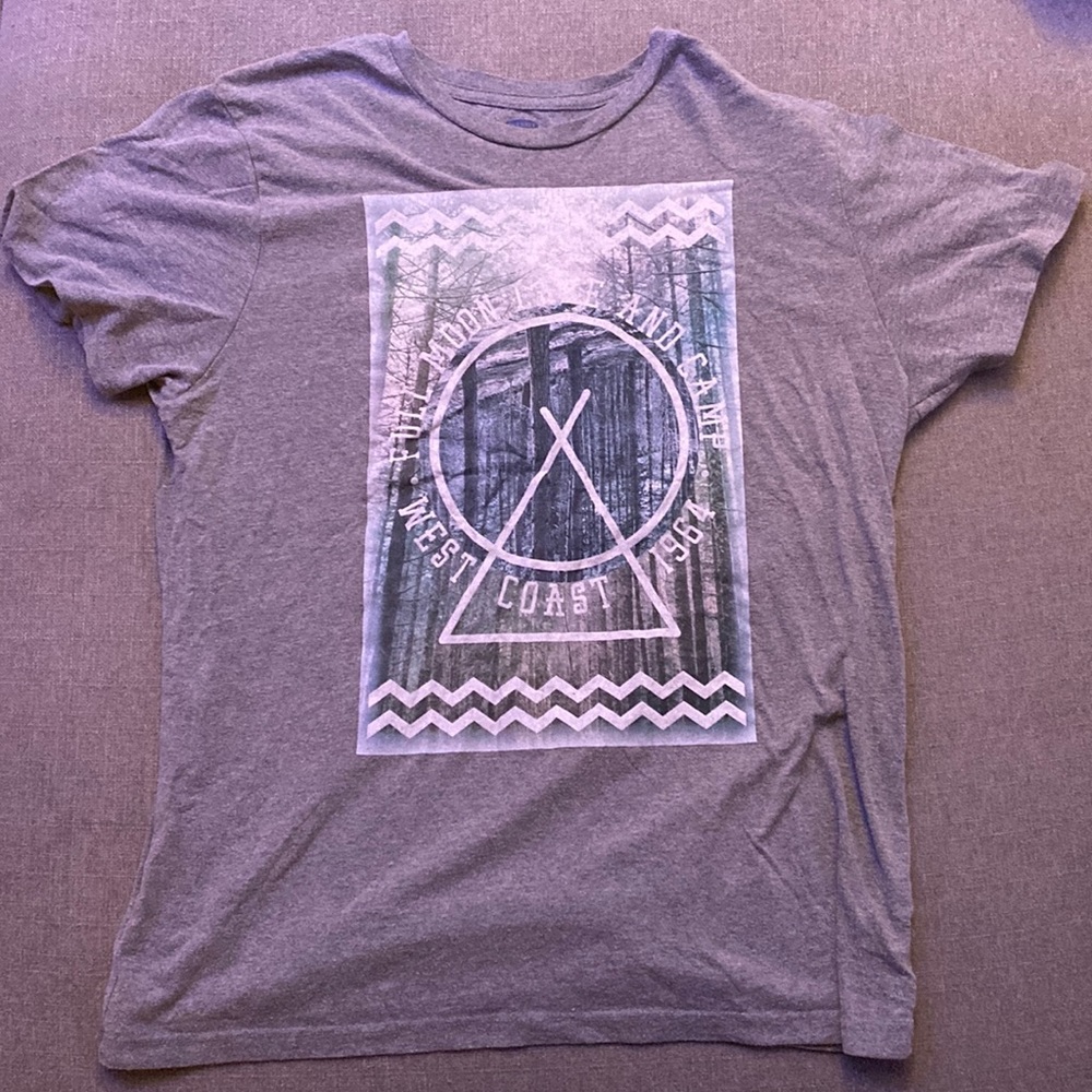Gray with Blue Image Old Navy T-Shirt
